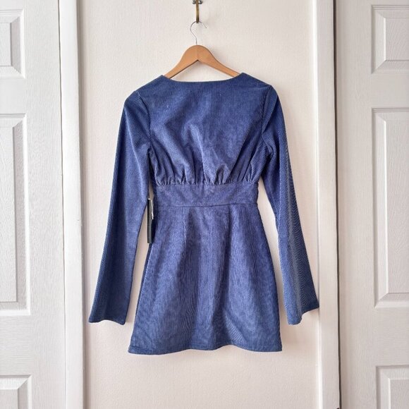 House Of Harlow 1960 x Revolve Cardella Mini Dress in Vintage Blue - Picture 6 of 7